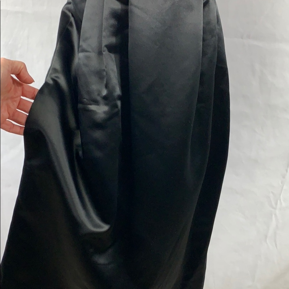 Michael Kors black satin empire dress with pockets - Picture 3 of 8